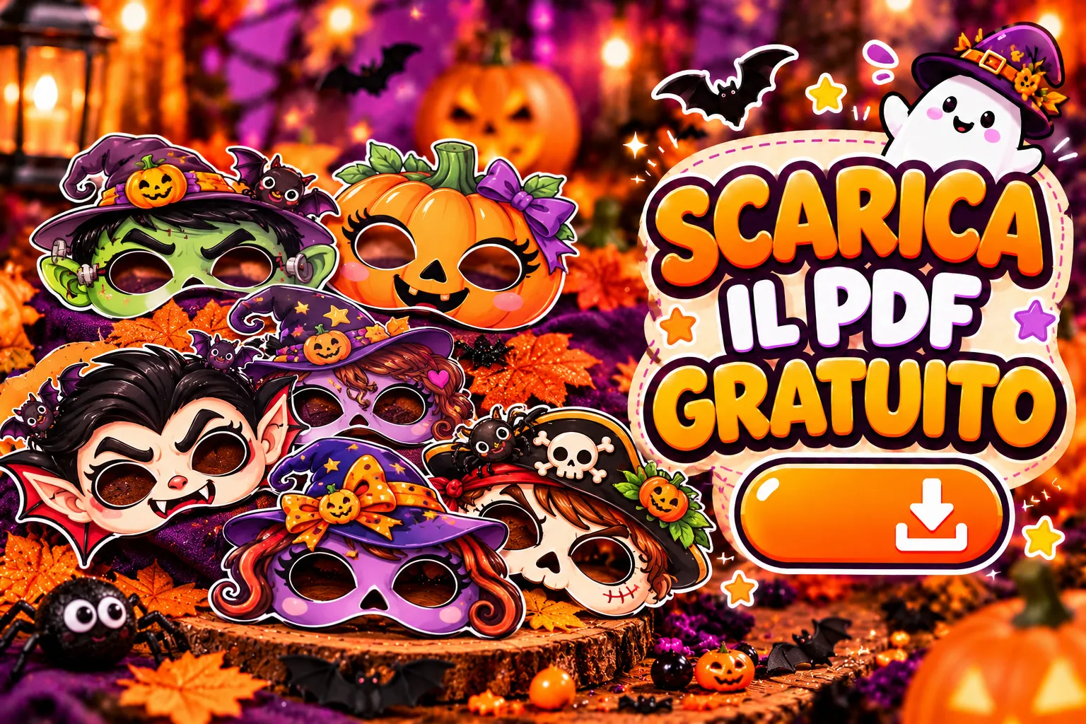 Scarica le mascherine per la tua festa di halloween!